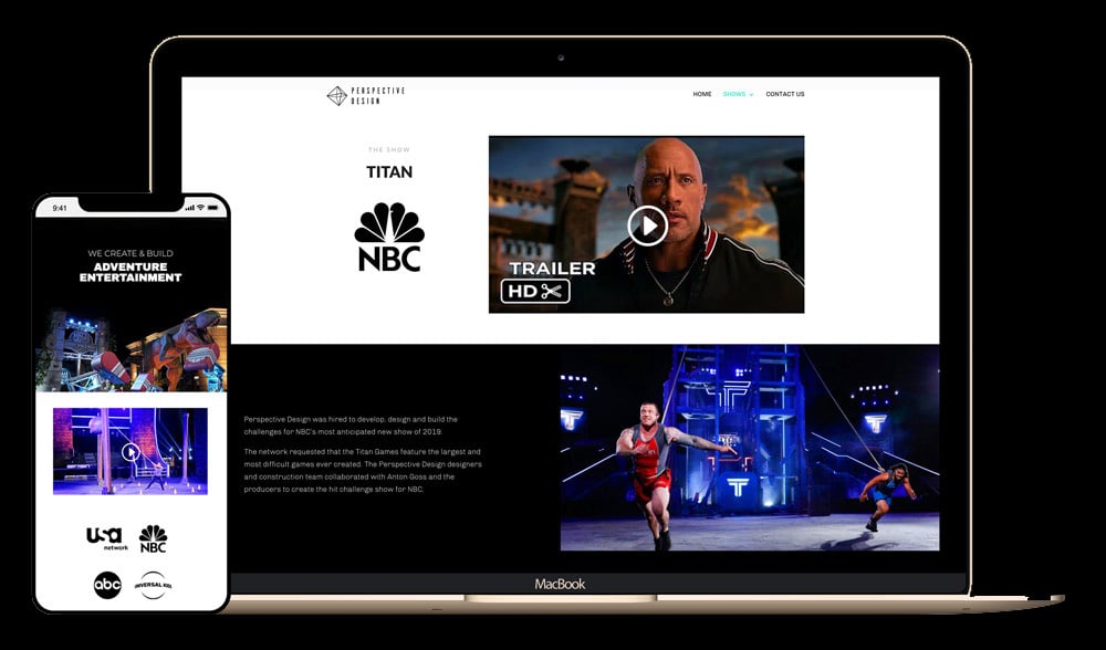 Responsive website design mockup on laptop and phone — Holmes Design Cambridge