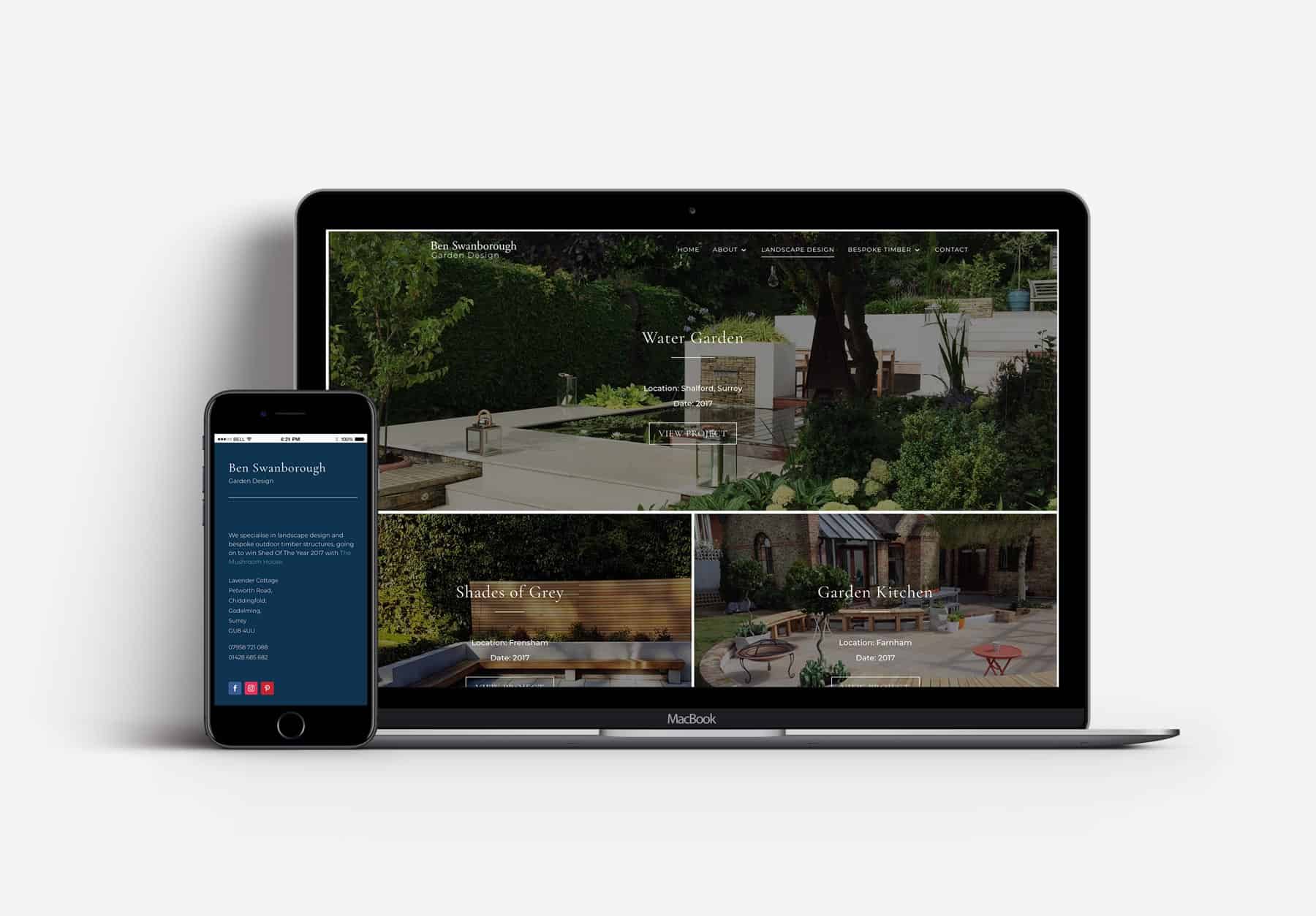 repsonsive web design for landscape designers