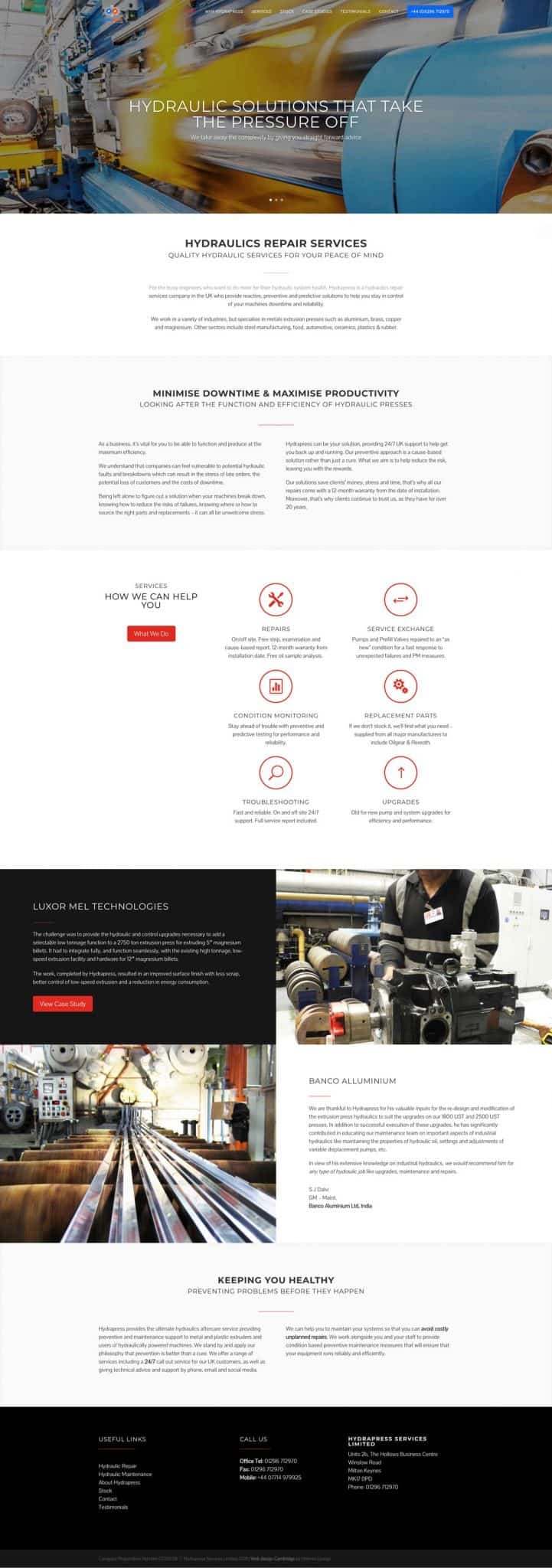 hydrapress home page