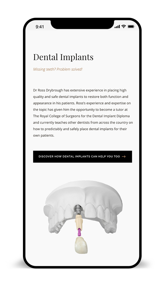 Mobile responsive dental websites