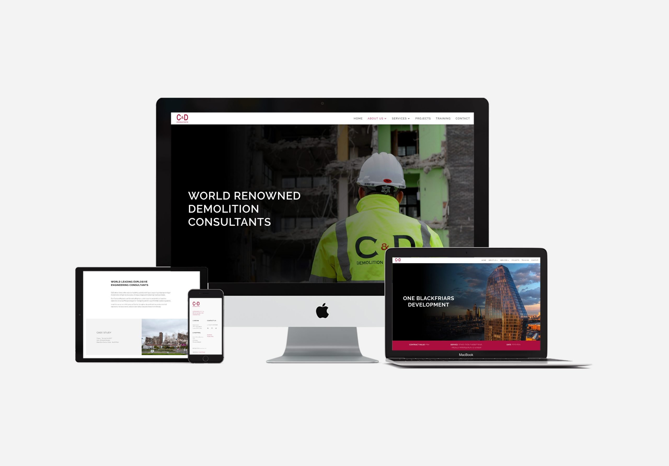 multi-device responsive construction website UK